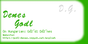 denes godl business card